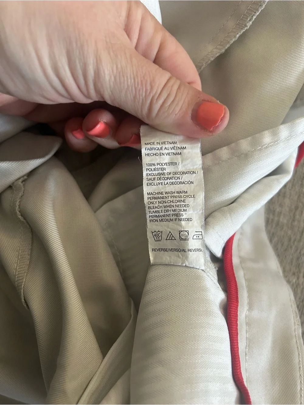 Izod Light Gray Flat Front Chino Shorts - Picture 5 of 5